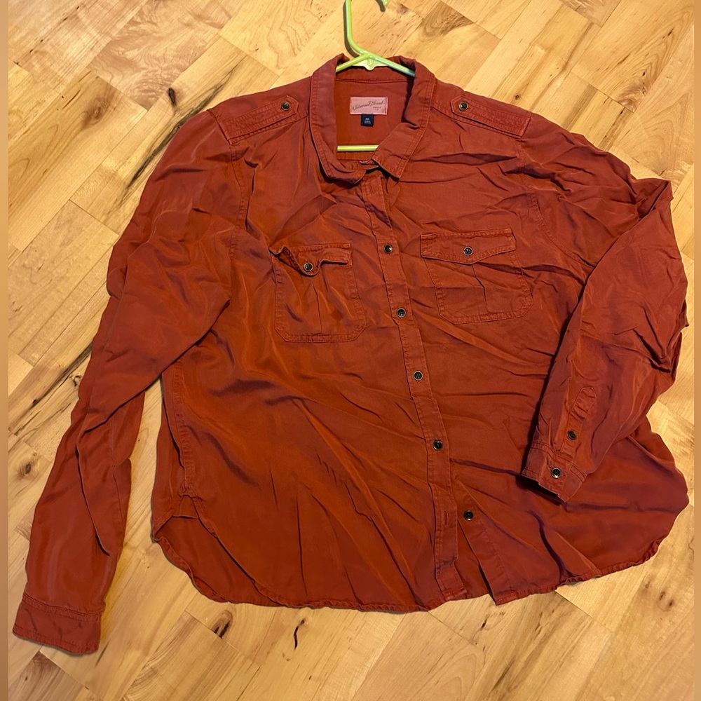 Autumn Burnt Orange Blouse